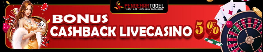 bonus cashback live casino pendekartogel